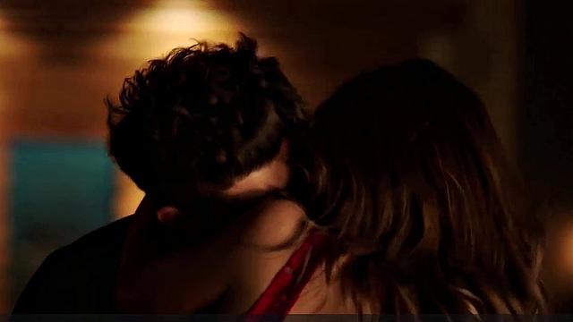 Brunette Danielle Campbell in steamy lingerie and jeans