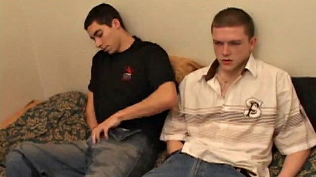 Levi brings Axel to do a shoot. It's his first time on camera and he's more than a little intimidated by Levi's cock.