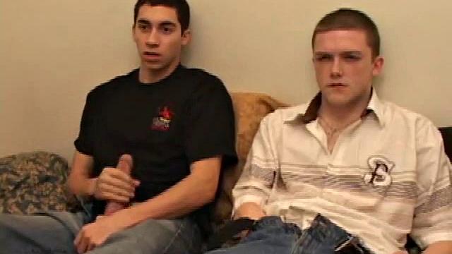 Levi brings Axel to do a shoot. It's his first time on camera and he's more than a little intimidated by Levi's cock.