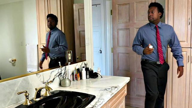 Stepmom with big boobs and bushy pussy goes wild with stepson in wild threesome