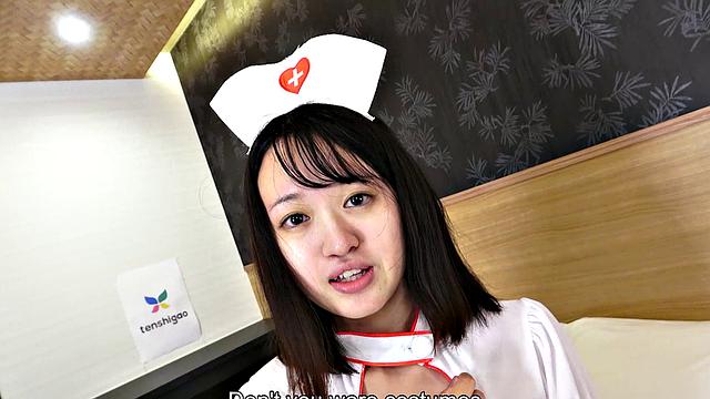 Mari Ozawa in nurse costume role playing in cosplay sex fun