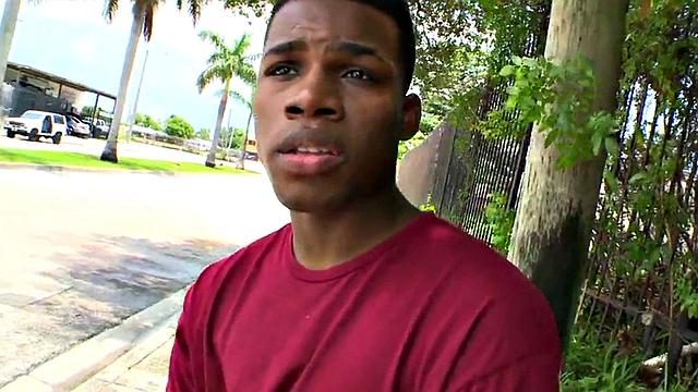 Watch this interracial stud deepthroat and pound Black bottom outdoor