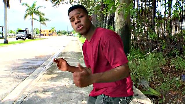 Watch this interracial stud deepthroat and pound Black bottom outdoor