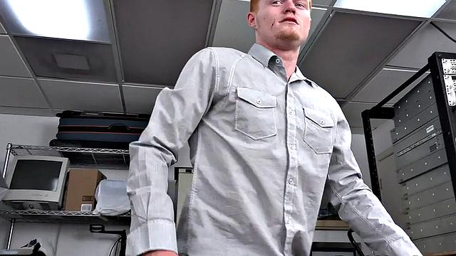 BBC POV: Tattooed red head gets her ass drilled by a doggy-style stud in the office