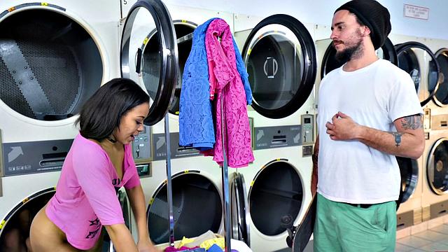 Latina lesbians with small tits & tattoos indulge in steamy pussy licking and choker fetish