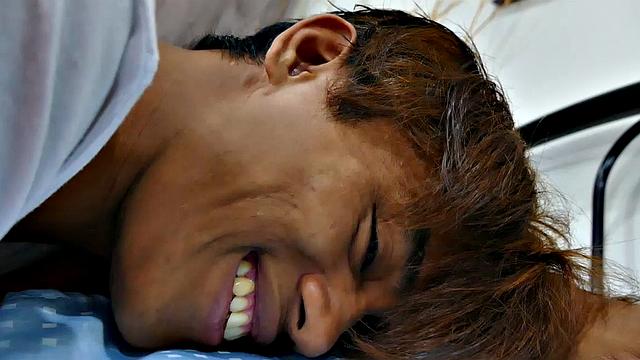 Gay Asian twinks like to get kinky with gay foot fetish sex. They have decided to get extra kinky and tickle each other's feet. But now Marcon wants to taste those Asian twink feet.