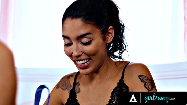 GIRLSWAY - Birthday Vanessa Sky Has SQUIRTING Session With Busty Stepmom Pristine Edge