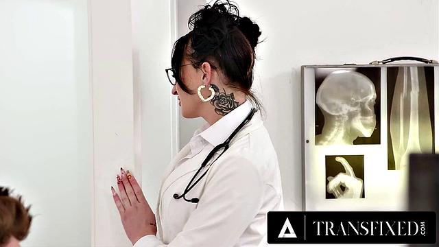 TRANSFIXED - Medical Checkup Turns Into Hot Sex With Sexy Trans Doctor Who Needs Cum In Her Mouth