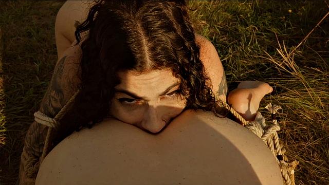 Submissive Goddess Rory Knox gets rough ass fucking while making graphic art