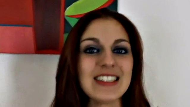 Hot whore sucks on rock hard dick