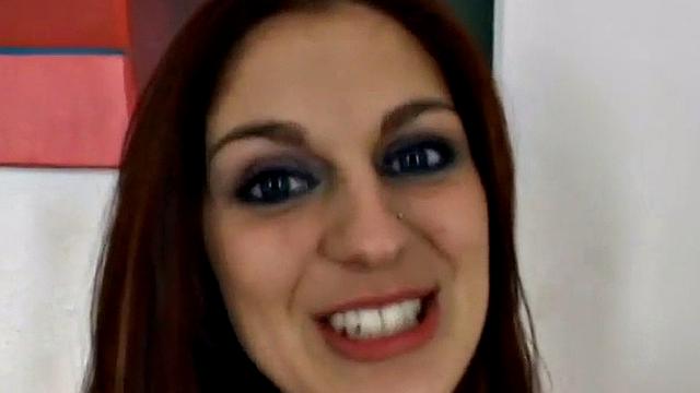 Hot whore sucks on rock hard dick