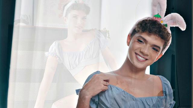 HETEROFLEXIBLE - Slutty Bunny Twink Sam Ledger Desires Hot Daddy Manuel Skye's Huge Dick