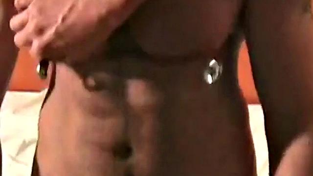 Nympho stud barebacked in threesome in doggystyle