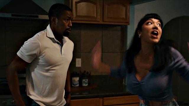 испуганная брюнетка трахается с isiah, чтобы снять стресс