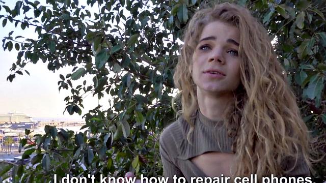 Pulled euro teen fucked outdoors before sucking dick