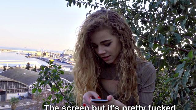 Pulled euro teen fucked outdoors before sucking dick