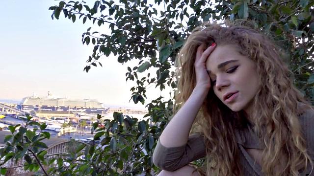 Pulled euro teen fucked outdoors before sucking dick