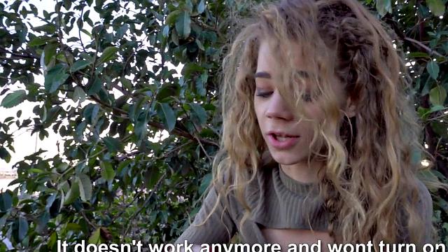 Pulled euro teen fucked outdoors before sucking dick