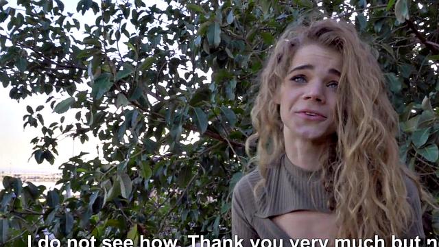 Pulled euro teen fucked outdoors before sucking dick