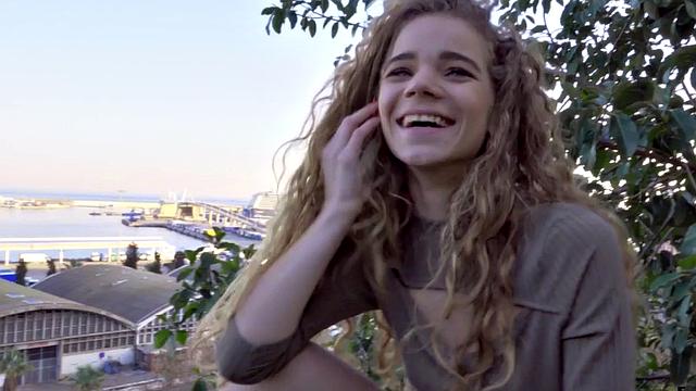 Pulled euro teen fucked outdoors before sucking dick