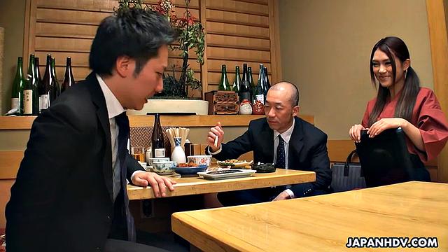 The magic restaurant with Kyoka Makimura and Sakura Aoi men