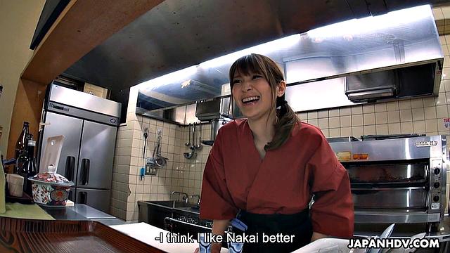 The magic restaurant with Kyoka Makimura and Sakura Aoi men