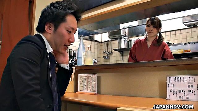 The magic restaurant with Kyoka Makimura and Sakura Aoi men