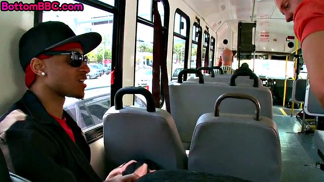Ebony hood girl gets anal fucked on the bus