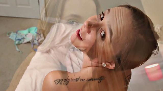 POV amateur spoils cock in dirty talking oral