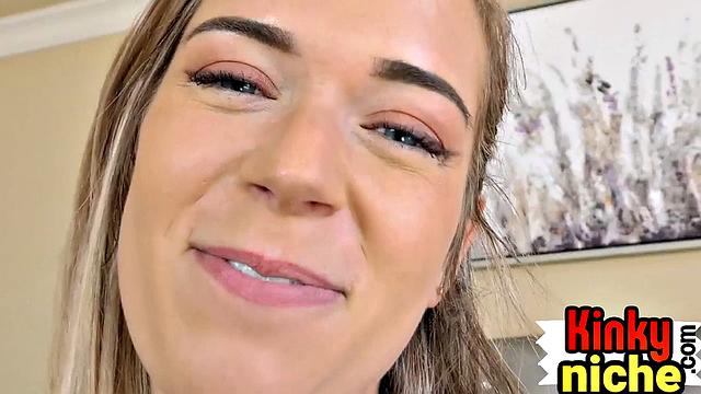 Rimming stepdaughter rides cock while home alone