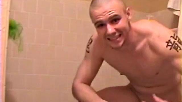 Shawn Hearns strokes his cock and cums