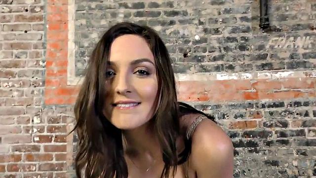 21yo amateur sweetie jerks oiled rod while talking dirty