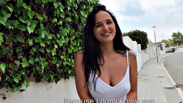 Busty Latina picked up before cockriding in erotic scene