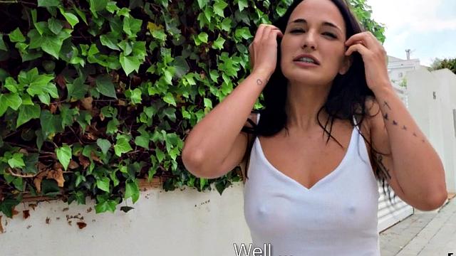 Busty Latina picked up before cockriding in erotic scene