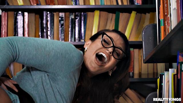 Sneaky Librarian Gets College Guy