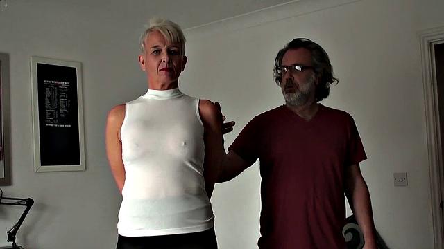 Roughly fucked mature slut swallows huge load of cum