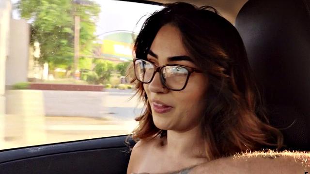 Pickedup teen beauty sucking pov dick before riding cock