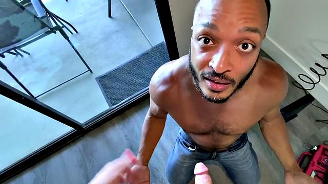 Black jock sucking pov dick before tight ass fucked