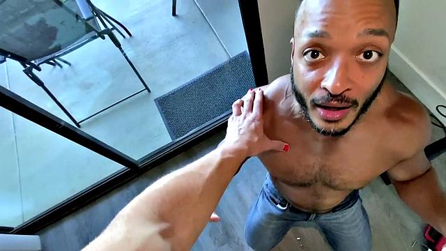 Black jock sucking pov dick before tight ass fucked