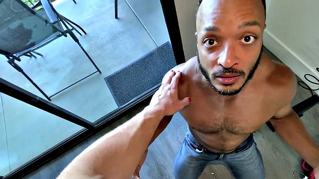 Black jock sucking pov dick before tight ass fucked