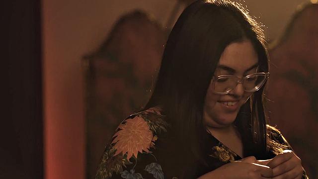 Curvy spex chick enjoys bondage fuck with lucky guy