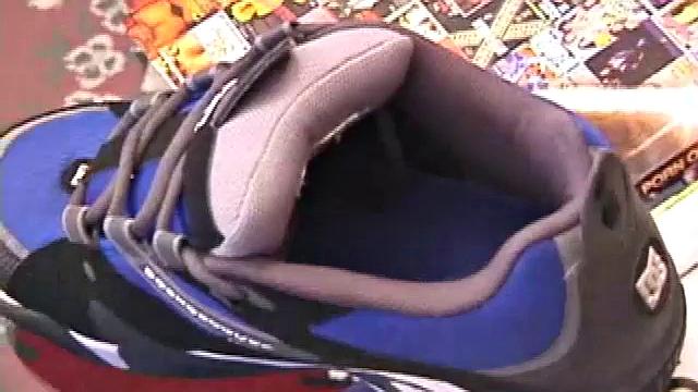 Sean Blake spits on his hand for some lubrication and wraps it around his dick. As he gets started, the camera zooms in on some athletic shoes surrounding him. His right hand is tucked inside one of those shoes he's so fond of.