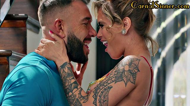 Horny inked bigass MILF penetrated