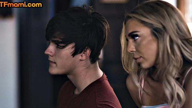 3some stepmom MILF fucked by stepson in FFM with babe