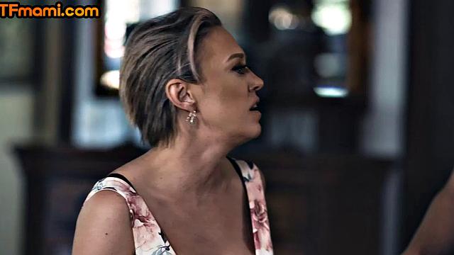 3some stepmom MILF fucked by stepson in FFM with babe