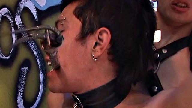 Surrounded by graffiti, Latin trio gets together for some fun, and Tito is the center of attention. Soon Walter and Deivi have him on his knees sucking their dicks and licking shoe leather.