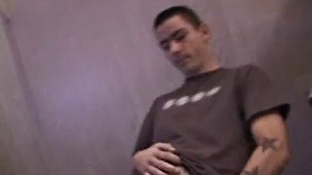 In this hot dual jerk off scene, Dan and Jayden get naked and start beating off over a glass table. The camera is positioned underneath the glass, capturing all the stroking action, and cum that shoots from their cocks.