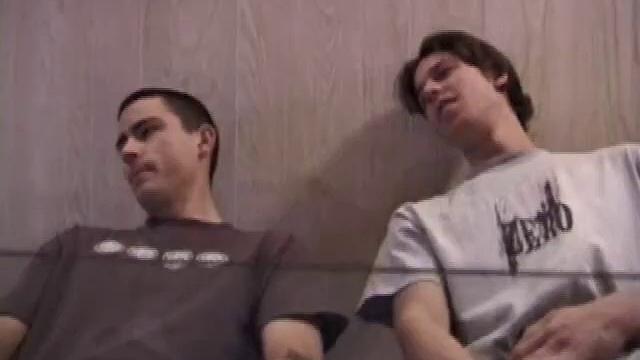 In this hot dual jerk off scene, Dan and Jayden get naked and start beating off over a glass table. The camera is positioned underneath the glass, capturing all the stroking action, and cum that shoots from their cocks.