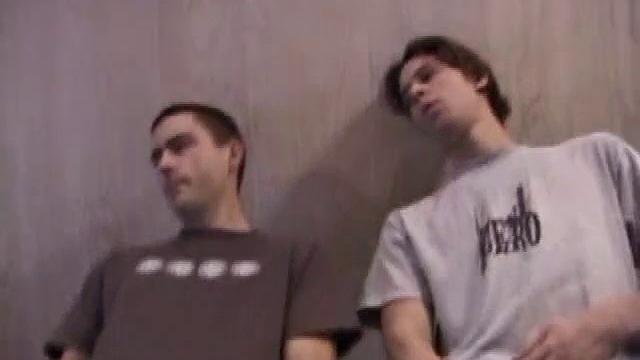 In this hot dual jerk off scene, Dan and Jayden get naked and start beating off over a glass table. The camera is positioned underneath the glass, capturing all the stroking action, and cum that shoots from their cocks.