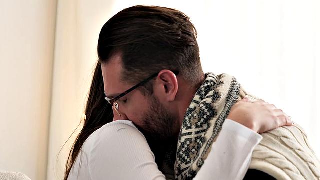 Big titty brunette Fiona Frost finally hooks up with friend's dad after flirting forever